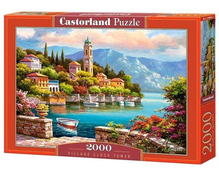 Παζλ Castorland 2000τεμ. Village Clock Tower 92x68 C-200696-2