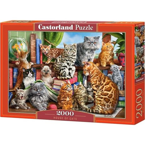 Παζλ Castorland 2000τεμ. House of Cats C-200726-2