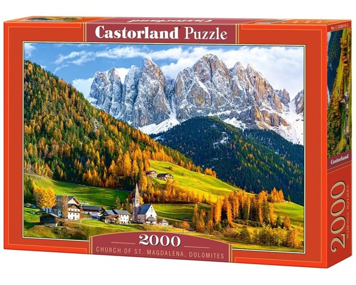 Παζλ Castorland 2000τεμ. Church of St. Magdalena,Dolomites 92x68 C-200610-2