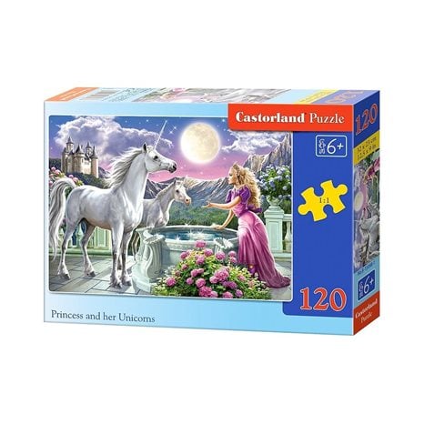 Παζλ Castorland 120 τμχ. Princess and her Unicorns 32x23 B-13098