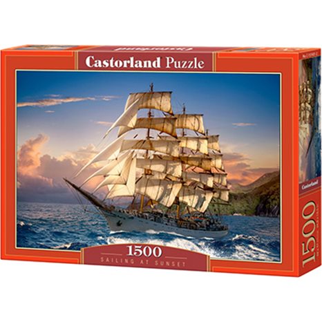 Παζλ Castorland 1500τεμ. Sailing at Sunset  68χ47cm C-151431-2