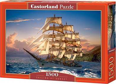 Παζλ Castorland 1500τεμ. Sailing at Sunset  68χ47cm C-151431-2