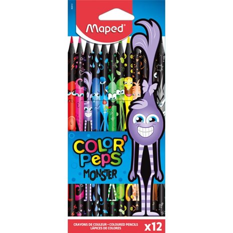 Ξυλομπογιές Maped Color Peps Monsters 12τεμ. 862612
