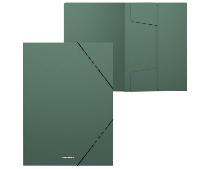 Κουτί Αρχείου Πλαστικό Erichkrause A4 3cm με Λάστιχο Mat Classic Πράσινο 50373