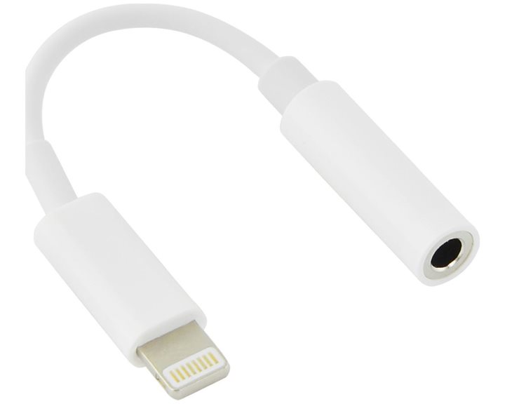 LAMTECH LIGHTNING ADAPTER CABLE AUDIO JACK 3,5MM WHITE