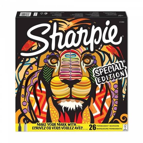 Μαρκαδόρος Sharpie Fine Box 26Τμχ Lion