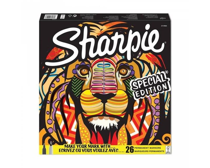 Μαρκαδόρος Sharpie Fine Box 26Τμχ Lion