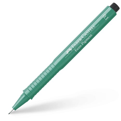 Μαρκαδόρος Faber-Castell 0.1mm Ecco Pigment Green 166163