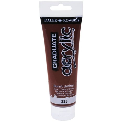Ακρυλικό Χρώμα Daller Rowney 120ml 225 Burnt Umber 123120225