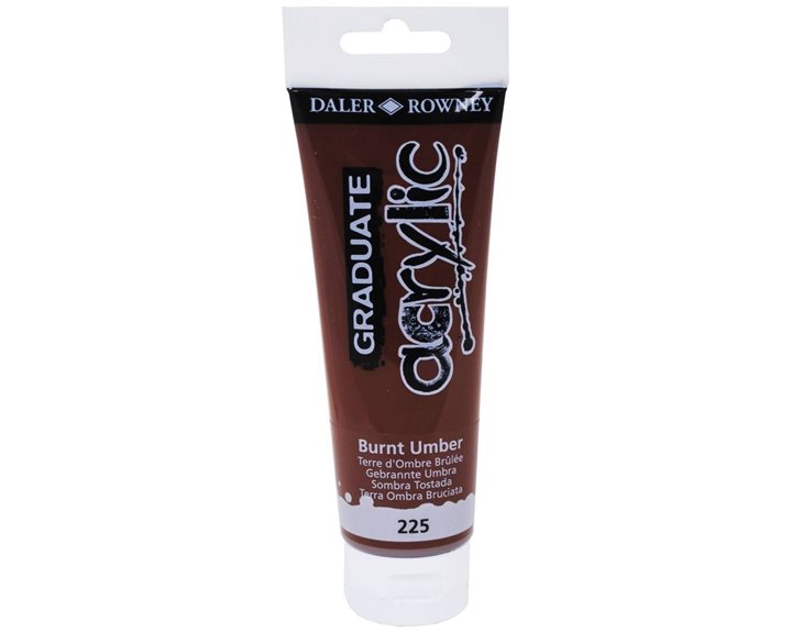 Ακρυλικό Χρώμα Daller Rowney 120ml 225 Burnt Umber 123120225