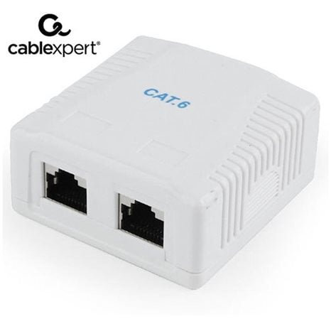 CABLEXPERT CAT6 FTP 2-PORT SURFACE MOUNT BOX