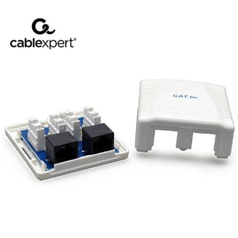 CABLEXPERT CAT5E UTP 2-PORT SURFACE MOUNT BOX