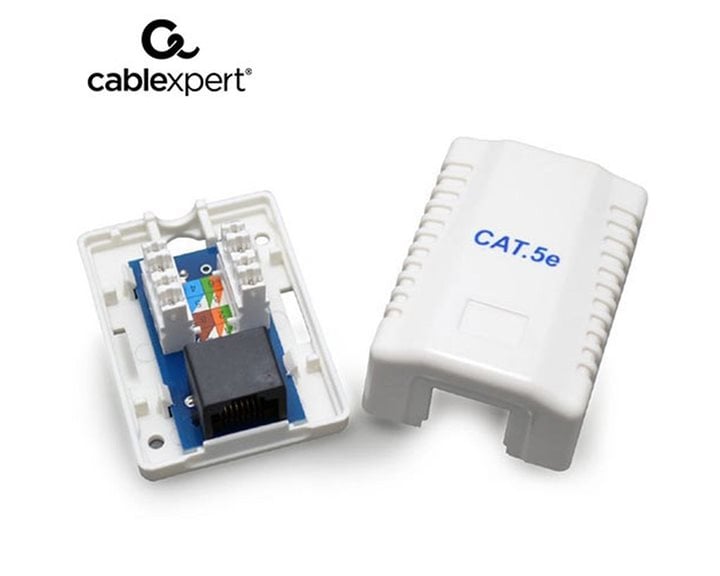 CABLEXPERT CAT5E UTP SINGLE PORT SURFACE MOUNT BOX