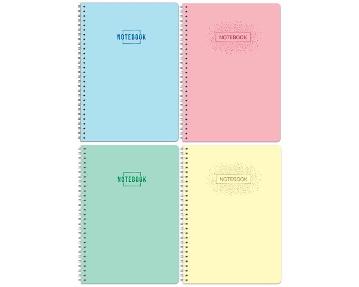 Τετράδιο Σπιράλ Lastva Σκληρό Εξώφυλλο Α4 80φ. Pastel Collection 33065