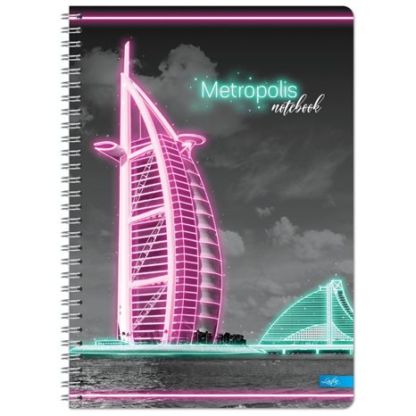 Τετράδιο Σπιράλ Lastva Α5 150φ. Metropolis Collection 3146