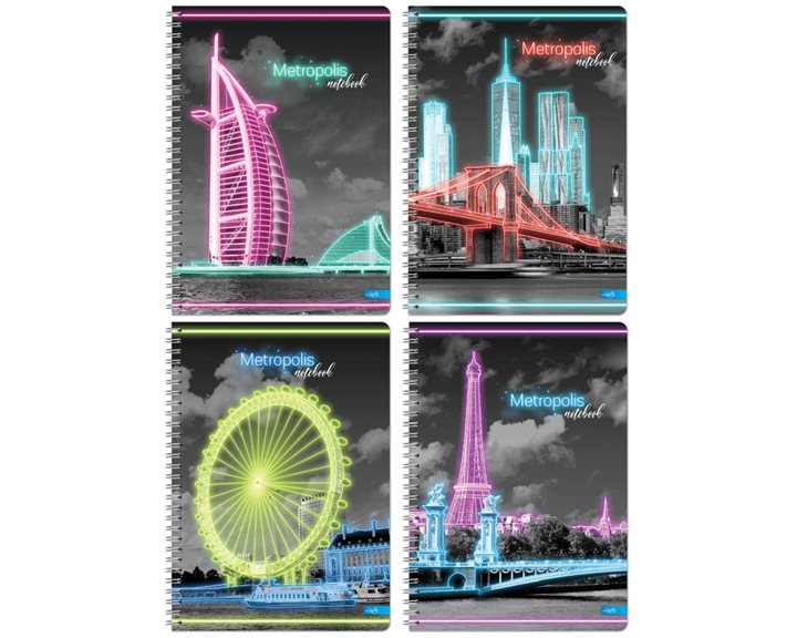 Τετράδιο Σπιράλ Lastva Α5 150φ. Metropolis Collection 3146
