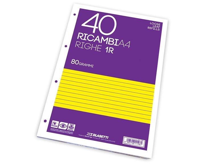 Ανταλλακτικά Φύλλα Κρικ Ριγέ Blasetti 40φ. Α4 1199