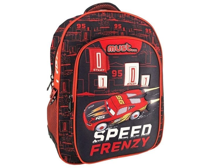 Τσάντα Πλάτης Must 32x18x43cm 3 Θήκες Cars Speed 562957