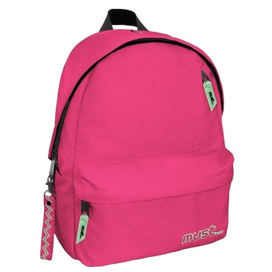 Σακίδιο Πλάτης Must 32x17x42cm Monochrome 1 θήκη RPET Plus Ροζ Fluo 584607