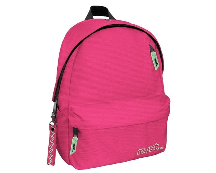 Σακίδιο Πλάτης Must 32x17x42cm Monochrome 1 θήκη RPET Plus Ροζ Fluo 584607