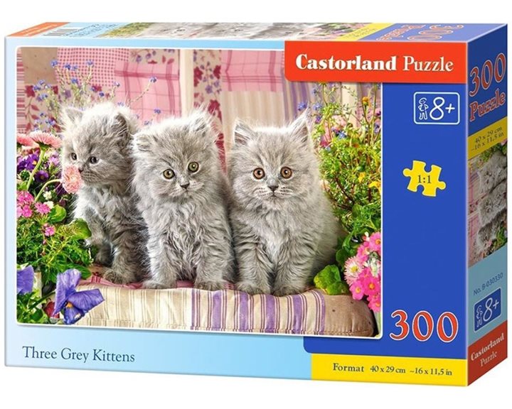 Παζλ Castorland 300τμχ. Three Grey Kittens 40x29cm B-030330