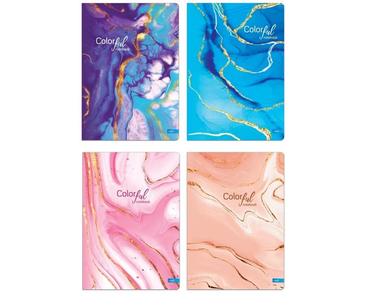 Τετράδιο Δεμένο Lastva Με Σκληρό Εξώφυλλο Α4 96φ Colorful Collection 33045