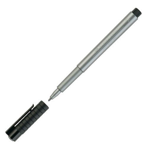Μαρκαδόρος Ανεξίτηλος Faber Castell Pitt 1.5 Ασημί 251
