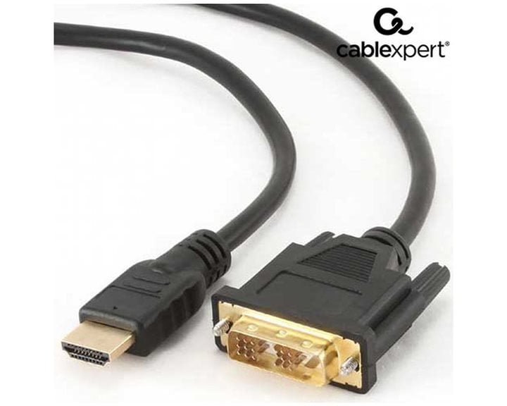 CABLEXPERT HDMI TO DVI M-M CABLE GOLD PLATED CONNECTORS 4.5m BULK