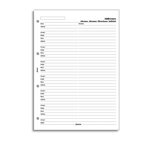 Αντ/Κα Filofax Addresses 257075