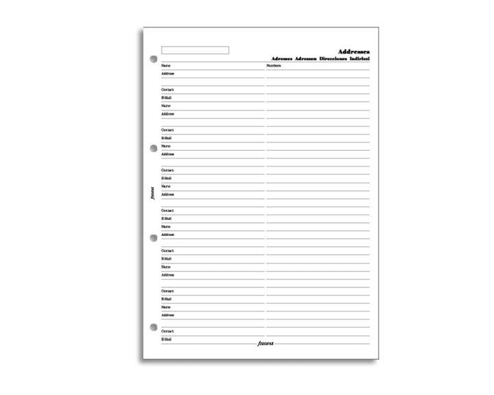 Αντ/Κα Filofax Addresses 257075