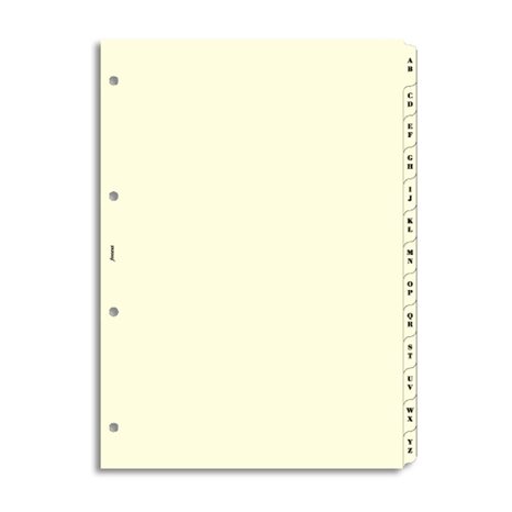 Αντ/Κα Filofax A4 A-Z Index Cream Κωδ.291667