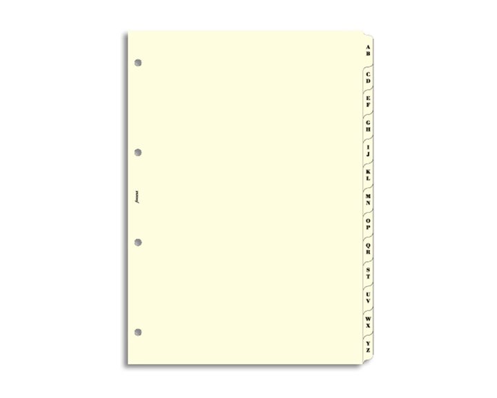 Αντ/Κα Filofax A4 A-Z Index Cream Κωδ.291667