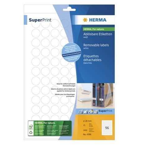 Ετικέτα Herma Στρογγυλή 20mm 25φ. No4386