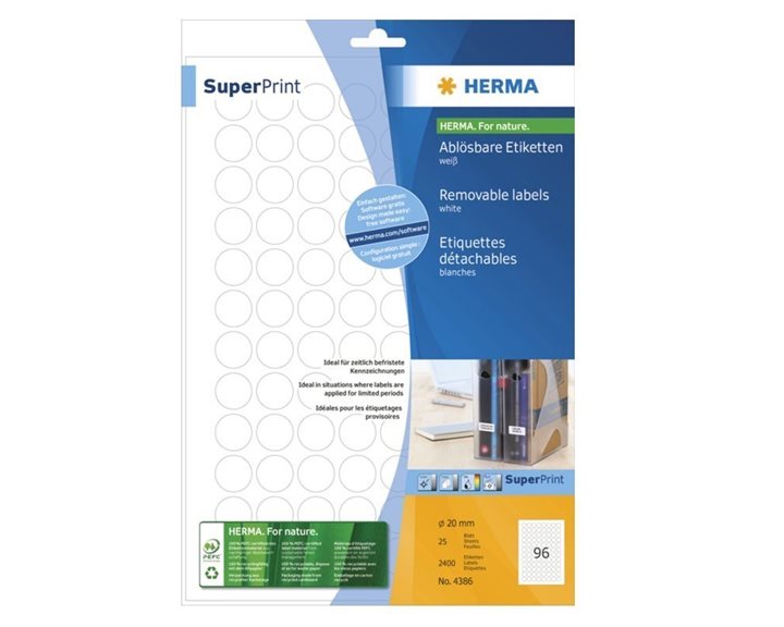 Ετικέτα Herma Στρογγυλή 20mm 25φ. No4386