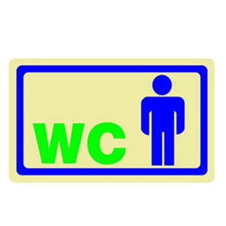 Πινακίδα Σήμανσης Infosign Plexiglass 7χ11.5εκ WC Ανδρών Χρυσή