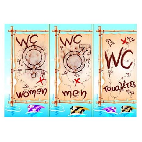 Αυτοκόλλητη Σήμανση - Καρτέλα WC (WC- Man- Woman)