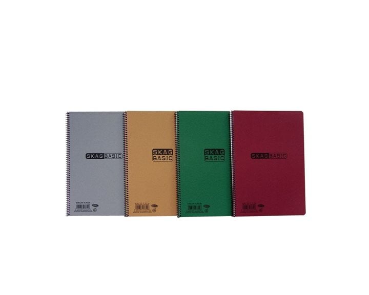 Τετράδιο Σπιράλ Skag Basic 17x25 80γρ. 2θεμ.60φ.
