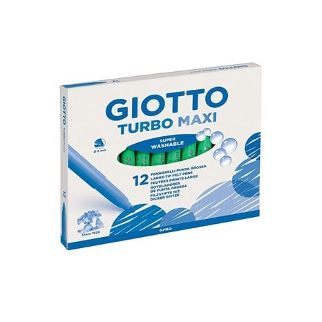 Μαρκαδόρος Giotto 12 Τεμ, Turbo Maxi Λαχανί