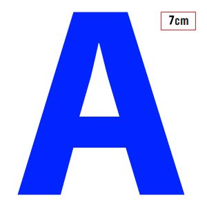 Γράμματα Αυτοκόλλητα I-Sima 7cm 54τεμ. Μπλε Αγγλικά 3526