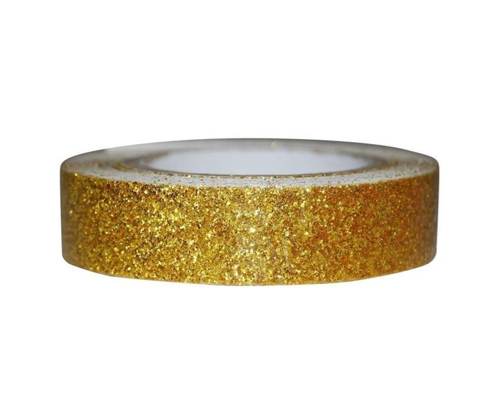 Αυτοκόλλητη Ταινία Glitter 1,5cmX2m Χρυσή / Ασημί