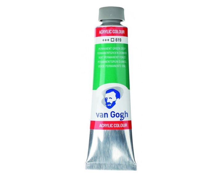 Ακρυλικό Χρώμα Talens Van Gogh 40ml  N.619 Permanent Green Deep