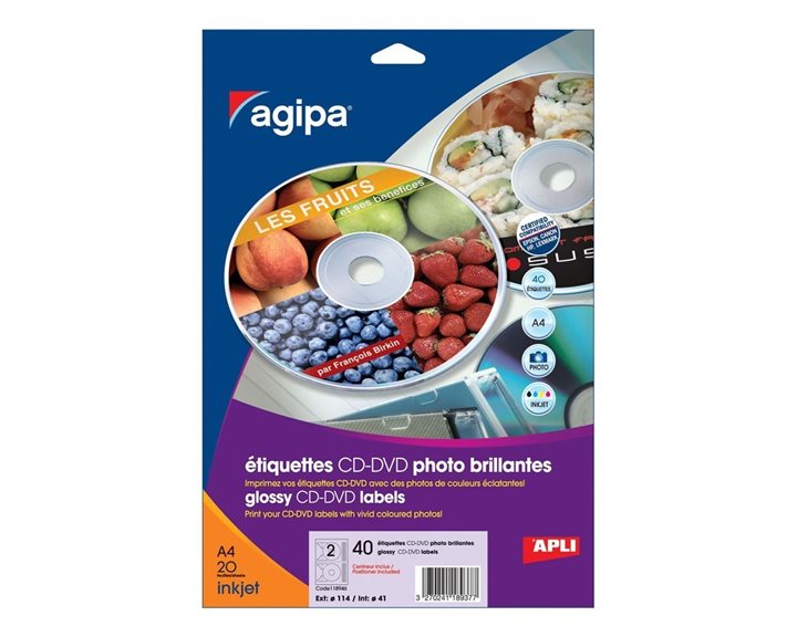 Ετικέτα Lazer-Inkjet Agipa CD 20Φ.