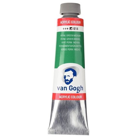 Ακρυλικό Χρώμα Talens Van Gogh 40ml  N.614 Pem. Green Medium
