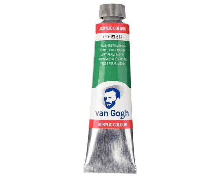 Ακρυλικό Χρώμα Talens Van Gogh 40ml  N.614 Pem. Green Medium