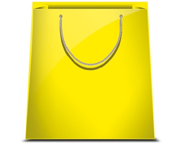 Τσάντα Δώρου Χάρτινη Marpiram 18.5x23x10 Yellow Medium LX45