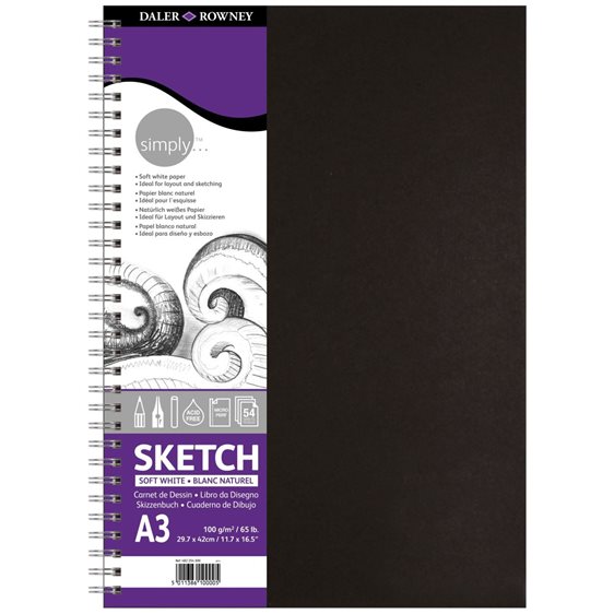 Μπλοκ Simply Wirebd Skch BK A3 54sh. 482254300