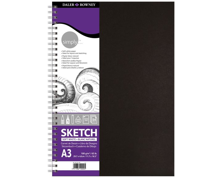 Μπλοκ Simply Wirebd Skch BK A3 54sh. 482254300
