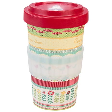 Κούπα Bamboo Fiber 500ml Carpe Diem Red