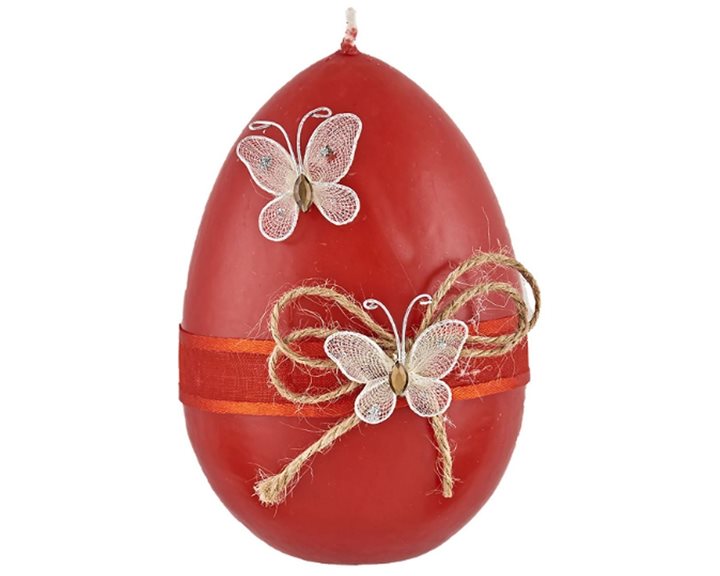 Κερί Αυγό  Κόκκινο ή Λευκό Διακοσμημένο 73-1200