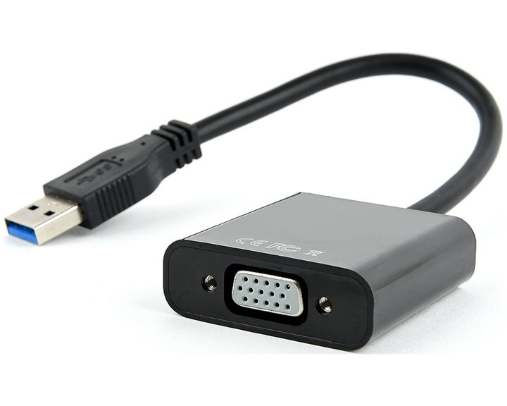CABLEXPERT USB3 TO VGA VIDEO ADAPTER BLACK